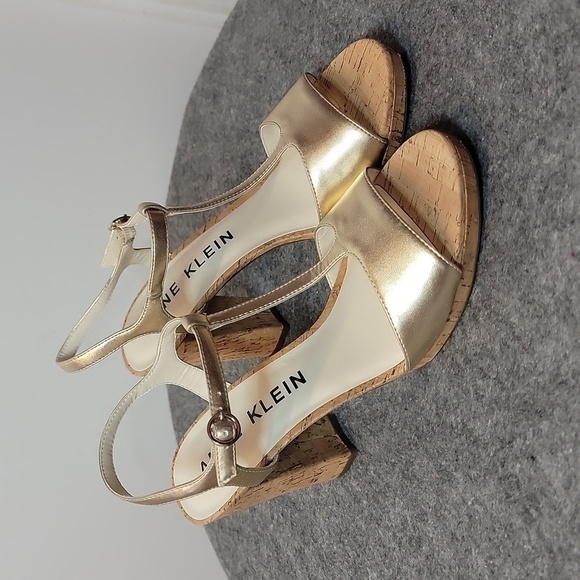 Anne Klein Vita Cork Heel Sandals - Picture 1 of 8